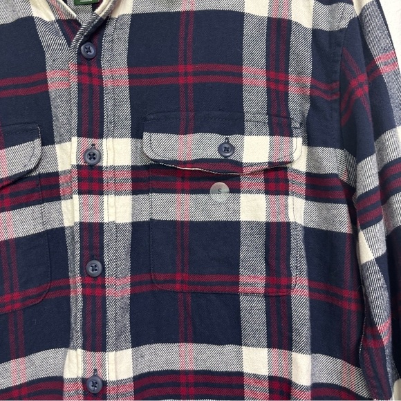 American Eagle NWT Flannel Plaid Men's Button Up Shirt Long Sleeve Small Navy - Picture 2 of 8